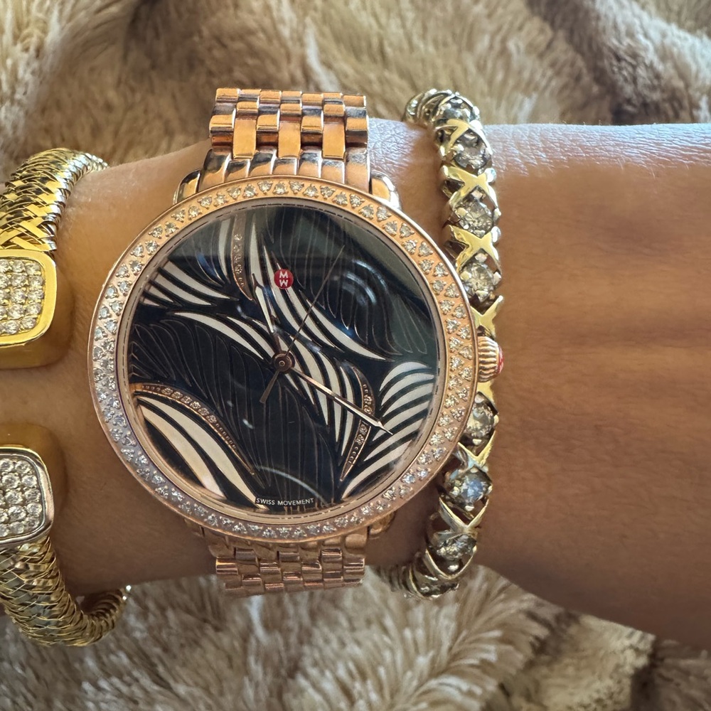 $2390 Stunning MICHELE Serein Diamond Watch – Model MW21B01B4091